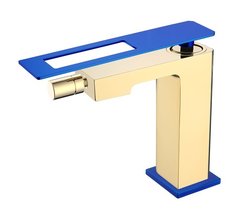 Смеситель Boheme Q для биде, золото, синий, 146-GUV