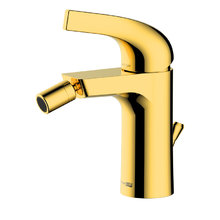 Смеситель WasserKRAFT Sauer, для биде, с донным клапаном, PVD-покрытие глянцевое золото, 7106