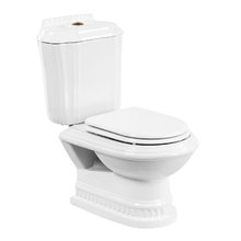 Напольный унитаз Cezares King Palace CZR-163-T, сиденье SoftClose, в комплекте с крепежом-бронза, кнопка арматуры бачка-бронза