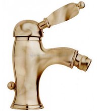 Смеситель Cezares ELITE-BSM1-02-M для биде, бронза, ручка металлическая