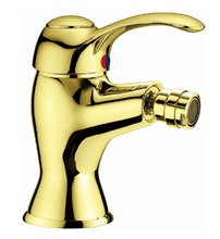 Смеситель для биде Cezares Lira-C-BS1-03, с донным клапаном, золото