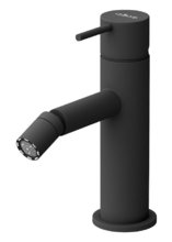 Смеситель для биде Cezares Leaf-BSM-L-NOP, с донным клапаном, черный матовый