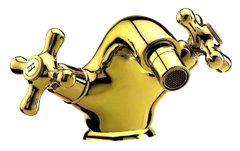 Смеситель для биде Cezares Retro-C-BS1-03, с донным клапаном, золото