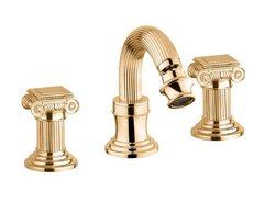 Смеситель Cezares Olimp BBS2-03/24-O цвет золото, ручки квадратные металл