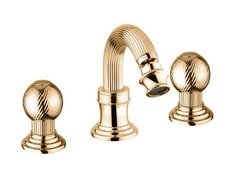 Смеситель Cezares Olimp BBS2-03/24-M цвет золото, ручки круглые металл
