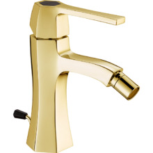 Смеситель Cisal Cherie CH0005547C однорычажный для биде на 1 отверстие с донным клапаном, цвет золото/черный матовый