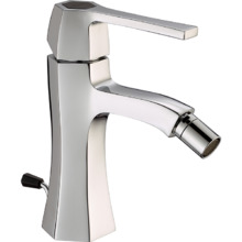 Смеситель Cisal Cherie CH0005546T однорычажный для биде на 1 отверстие с донным клапаном, цвет хром/черный матовый