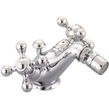 Смеситель Cisal Arcana Ceramic AC00055021 двухвентильный для биде на 1 отверстие с донным клапаном, цвет хром