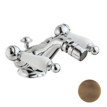 Смеситель Cisal Arcana Toscana TS00055027 двухвентильный для биде на 1 отверстие с донным клапаном, цвет бронза