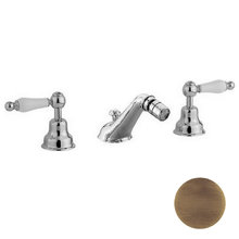 Смеситель Cisal Arcana Toscana TS00122027 для биде с донным клапаном, бронза