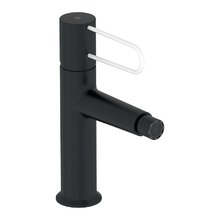 Смеситель для биде Jacob Delafon Odeon Rive Gauche E21033-00-BL, с донным клапаном, корпус черный, ручка белая