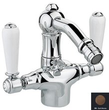 Смеситель Nicolazzi P.M. Blanc 1434DB78 для биде, ручка белая керамика, состаренная бронза