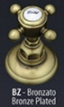 Смеситель Nicolazzi P.M. Blanc 1434BZ78 для биде, ручка белая керамика, гальваническая бронза