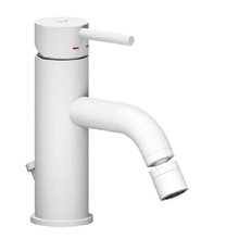 Смеситель Nobili Live LV00119/1WM для биде, с донным клапан, цвет белый матовый