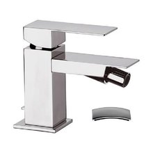 Смеситель Remer Qubika Design QD20 для биде, с донным клапаном, цвет хром