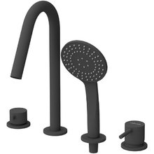 Смеситель для ванны Cezares Leaf-BVDM4-L-NOP, чёрный матовый