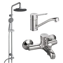 Душевая система Dorff Norma D4092030 для ванны и душа со смесителем для умывальника, хром