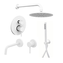 Комплект смесителей Paffoni KIT LIG KITLIG018BO006 для душа и раковины, белый матовый