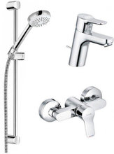 Набор смесителей 3 в 1 Kludi Pure&Easy 378450565 для душа, хром