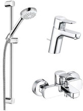 Набор смесителей 3 в 1 Kludi Pure&Easy 376850565 для ванны, хром