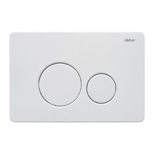 Кнопка смыва Abber AC0121MW, белая матовая