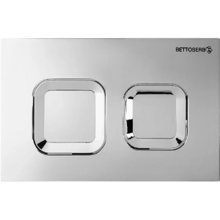 Клавиша Bettoserb, механическая, квадратная, цвет хром глянец, 40006473