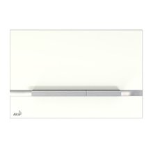 Стеклянная кнопка управления AlcaPlast STRIPE-GL1200 для скрытых систем инсталляции, белый