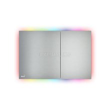 Кнопка управления AlcaPlast AIR LIGHT R с подсветкой, металл–матовый цвет радуга