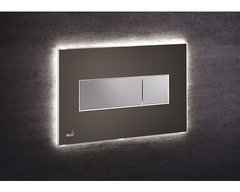 Кнопка управления AlcaPlast M1473 - AEZ110 с цветной пластиной, светящаяся кнопка коричневая, свет белый