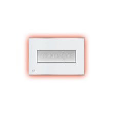 Кнопка управления AlcaPlast M1470-AEZ113 с цветной пластиной, светящаяся кнопка белая, свет красный