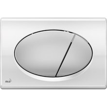 Клавиша смыва AlcaPlast M73, хром матовый/глянцевый