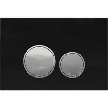 Кнопка смыва Allen Brau Priority 2.0 9.20005.31, пневматическая, стекло, цвет черный/хром