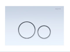 Панель смыва Aquatek, клавиши круглые, белый, ободок хром, KDI-0000015 (005A)