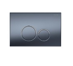 Клавиша смыва Aquatek, KDI-0000035, механическая, оружейная сталь матовая/хром