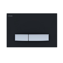 Панель смыва Aquatek Slim KDI-0000026, кнопка прямоугольная, черный матовый/никель
