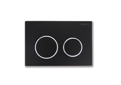 Клавиша смыва Aquatek Small TDI-0000003, механическая, черная матовая/хром