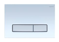 Панель смыва Aquatek Slim KDI-0000030, кнопки прямоугольные, белый глянцевый, хром