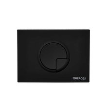 Клавиша смыва Berges Novum 040025, механическая, R5 черная Soft Touch