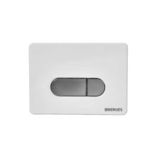 Клавиша смыва Berges Novum 040037, механическая, D7 корпус белый, кнопки хром