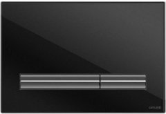 Клавиша смыва Cersanit Pilot P-BU-PIL/Blg/Gl глянцевая, стекло, черный, 60192