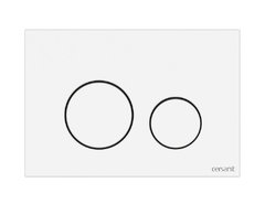 Клавиша смыва Cersanit Twins, A63526, механическая, цвет белый матовый