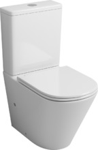 Унитаз-компакт Grossman Tornado, безободковый, с сиденьем микролифт, цвет белый, GR-4450SQ