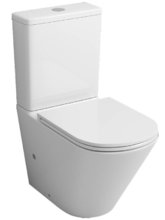 Унитаз-компакт Grossman GR-4449SQ безободковый, смыв торнадо, крышка тонкая микролифт