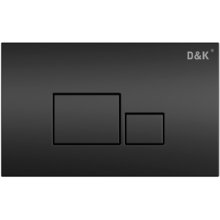 Клавиша смыва D&K Quadro DB1519025, цвет черный
