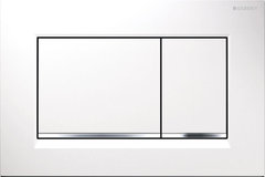 Клавиша Geberit Omega Type 30 115.080.KJ.1, белая, глянцевый хром