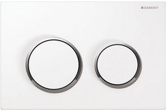 Кнопка Geberit Omega Type 20 115.085.KJ.1, белая, глянцевый хром