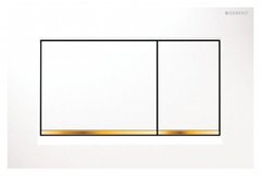 Кнопка смыва Geberit Sigma Type 30 115.883.KK.1, белый/золото пластик