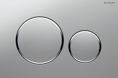 Клавиша Geberit Sigma 115.882.KN.1 Type 20 рамка и кнопки: хром матовый, обод: хром глянец, двойной смыв