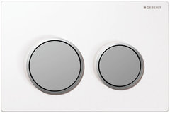 Кнопка Geberit Omega Type 20 115.085.KL.1, белая, матовый хром