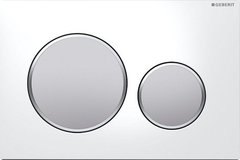Клавиша Geberit Sigma Type 20 115.882.KL.1, пластик, белый/матовый хром